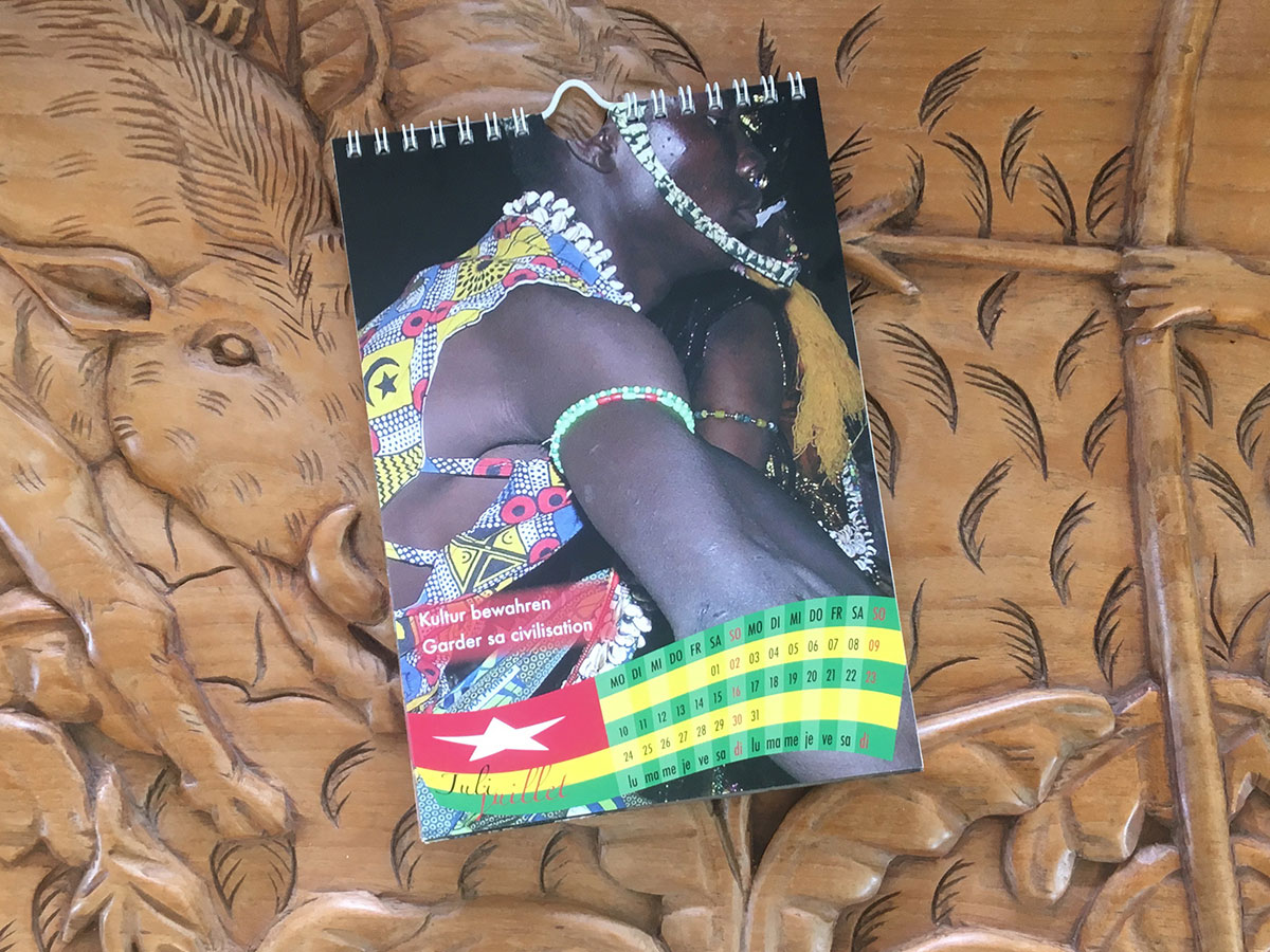 Das Juli-Blatt des Togo-Kalenders von 2006
