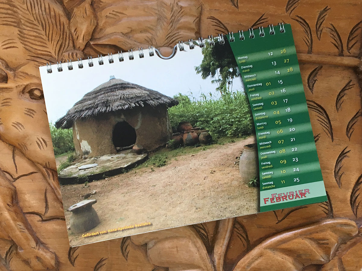 Das Februar-Blatt des Togo-Kalenders von 2007