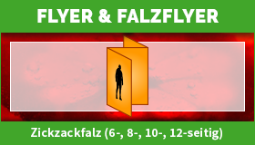 Flyer mit Zickzackfalz gestalten und drucken lassen