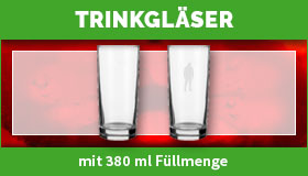 Trinkgläser gestalten und drucken lassen