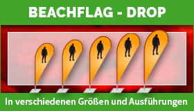 Beachflags in Drop-Form gestalten und drucken lassen