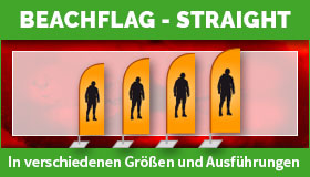 Beachflags in Straight-Form gestalten und drucken lassen