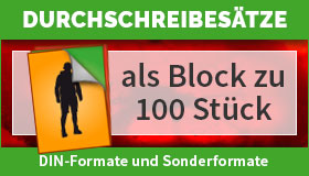 SD-Blöcke und Durchschreibesätze zu 100 Stück gestalten und drucken lassen