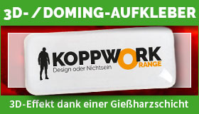3D-Aufkleber und Doming-Aufkleber gestalten und drucken lassen