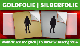 Aufkleber auf Goldfolie und Silberfolie drucken lassen