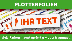 Folienplotts und Plotterfolien gestalten und drucken lassen