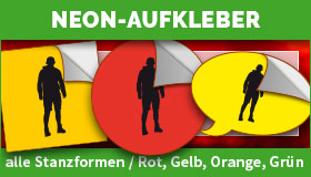 Neonaufkleber gestalten und drucken lassen