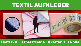 Textilstruktur Aufkleber gestalten und drucken lassen
