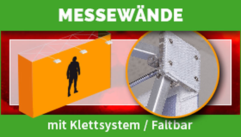 Messewände mit Klettsystem