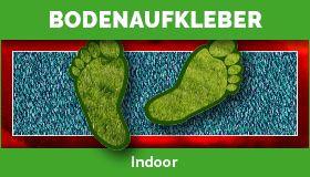 Fußbodenaufkleber für den Indoorbereich