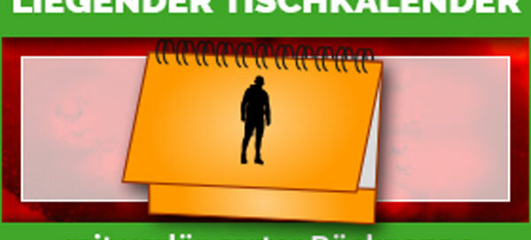 Tischkalender mit verlängerter Rückpappe