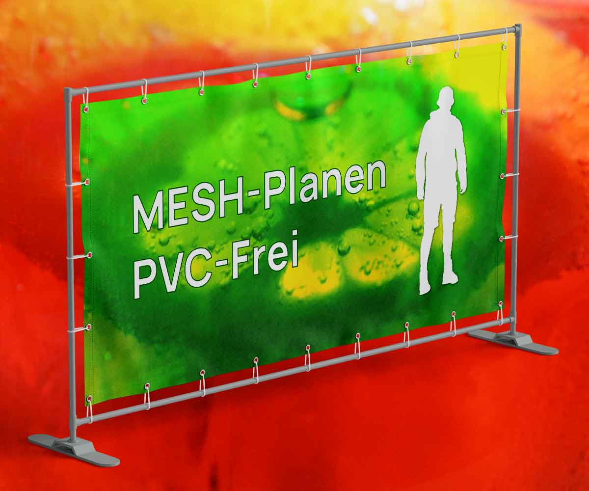Nachhaltige PVC-freie Mesh-Planen